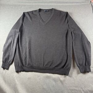 Brooks Brothers V Neck Men's Wool Blend Sweater Large